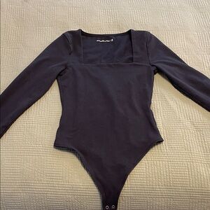 A&F Black square neck bodysuit